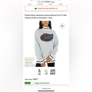 Vintage Florida Gator Pullover